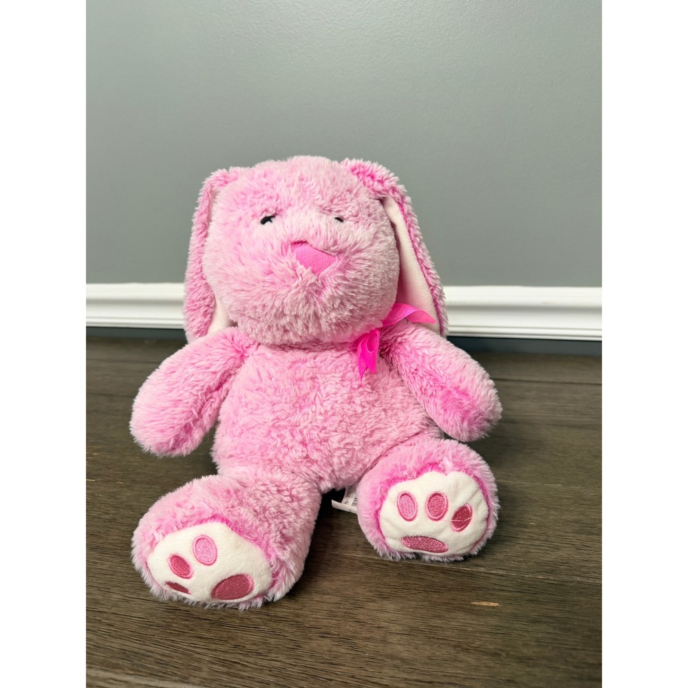 Vintage Hugfun Pink Bunny with Neck Ribbon Plush